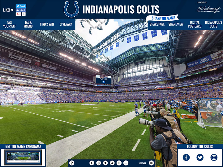 Were You There? Indianapolis Colts Fan Cam 360 Degree Taggable Image